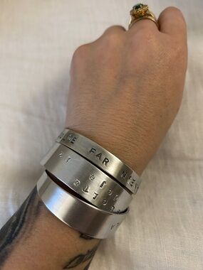 Dolce Far Niente Stamped Cuff Bracelet